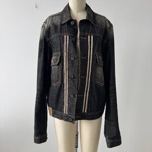 Hugo Boss denim jacket size L black/ dark grey